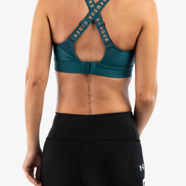 Sutien sport Under Armour Infinity High Sports Bra - tourmaline teal/sunset preţ