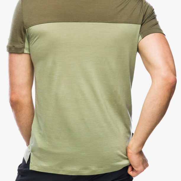 T-shirt Icebreaker Merino 125 Cool-Lite Sphere III SS Tee Colour Block - lichen/loden preţ