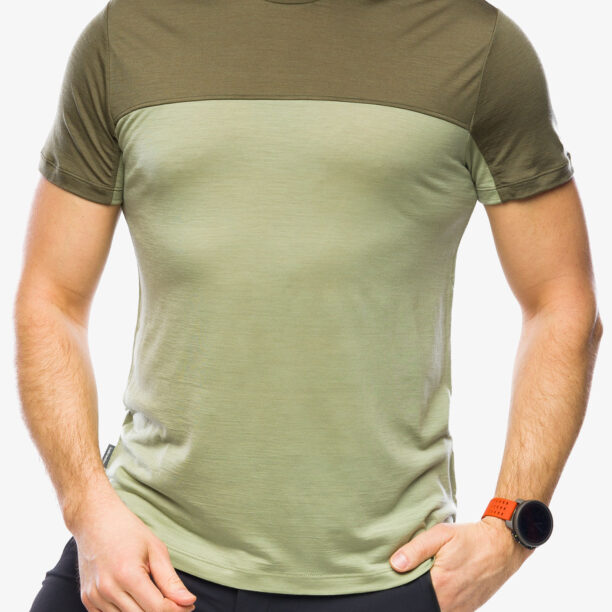 T-shirt Icebreaker Merino 125 Cool-Lite Sphere III SS Tee Colour Block - lichen/loden