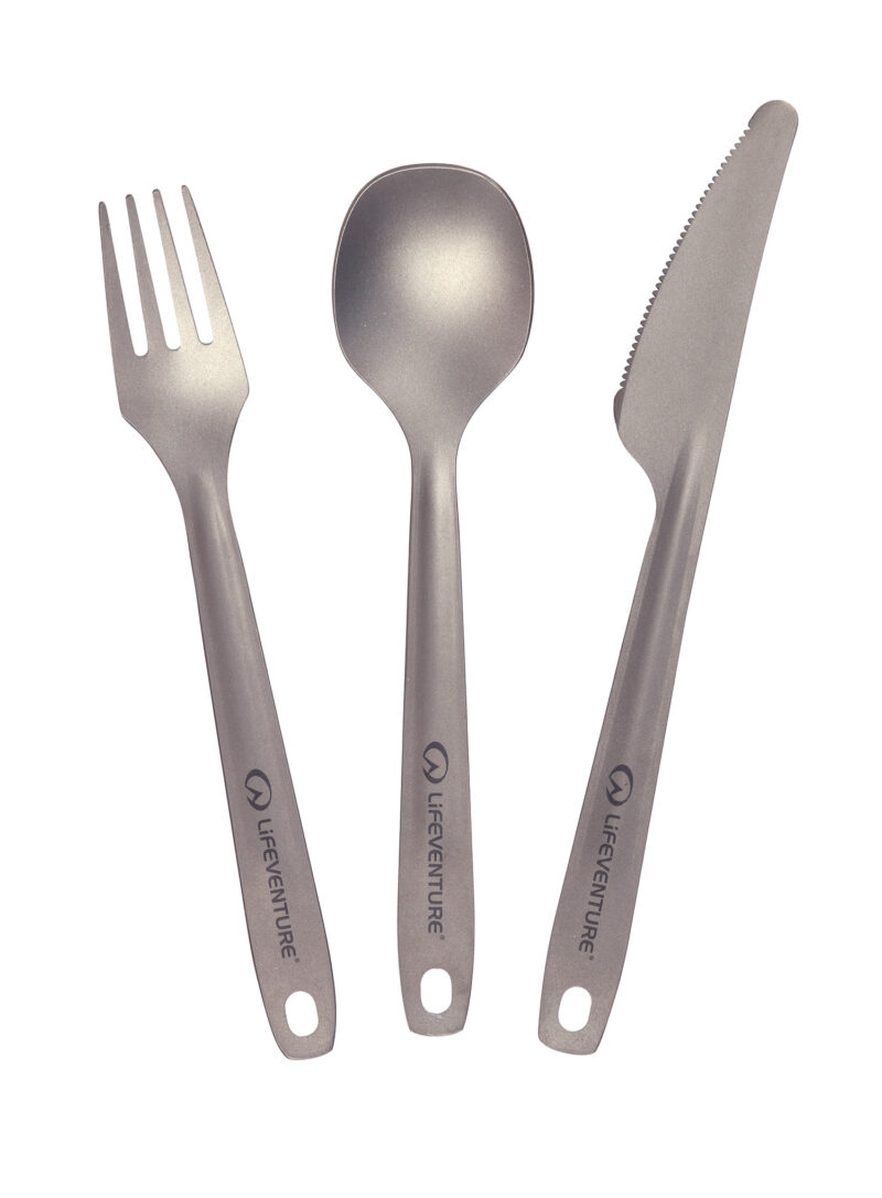 Tacâmuri de voiaj Lifeventure Superlight Titanium Cutlery Set preţ