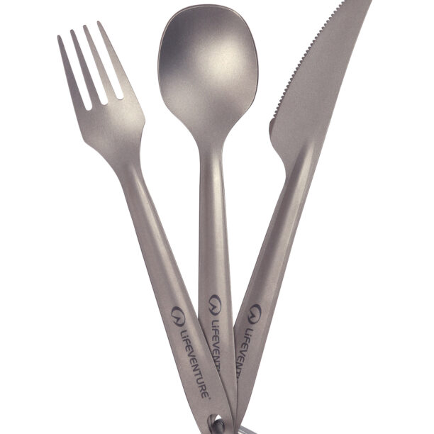 Tacâmuri de voiaj Lifeventure Superlight Titanium Cutlery Set