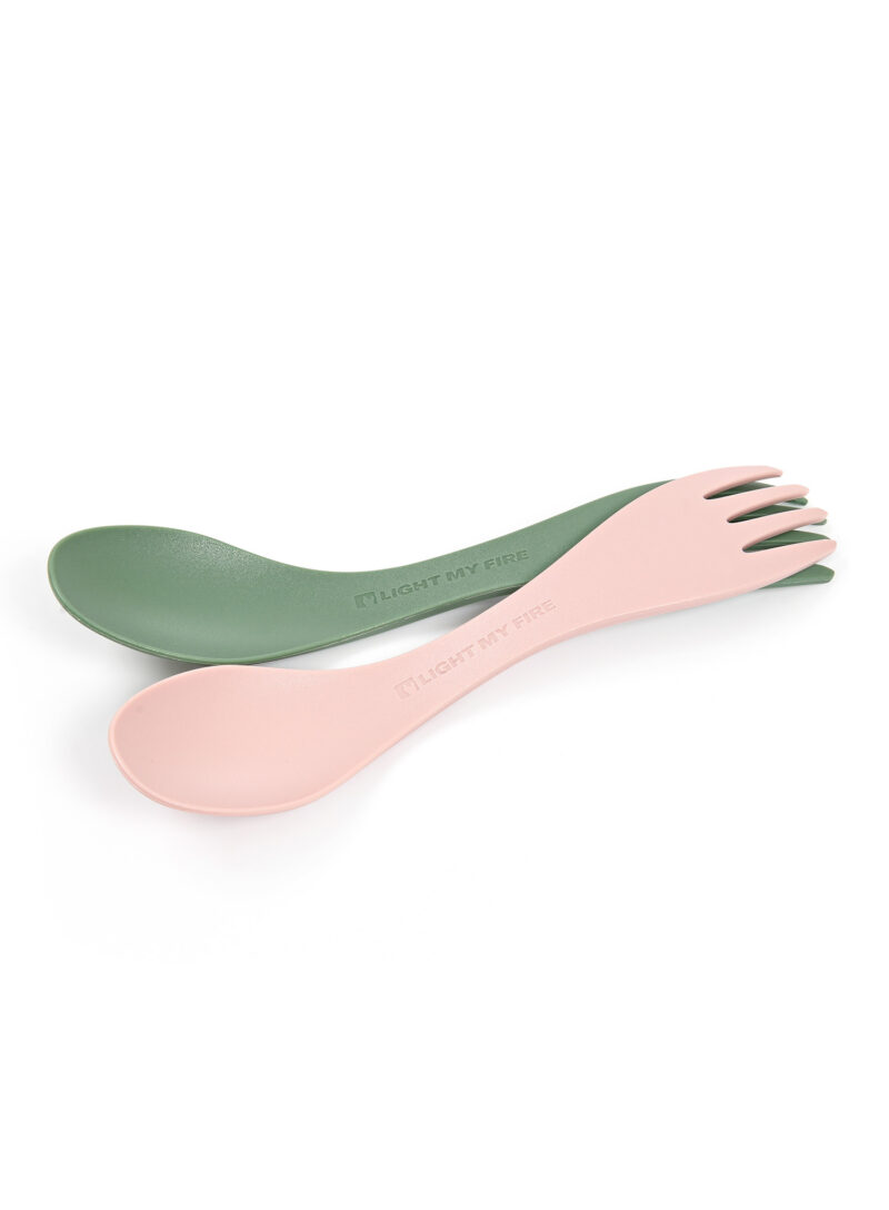 Tacâmuri de voiaj Light My Fire Spork BIO little 2-pack - green/pink