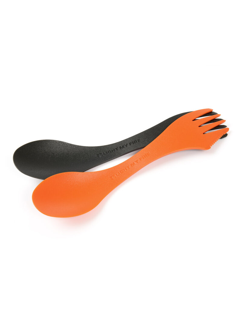 Tacâmuri de voiaj Light My Fire Spork Original 2 Pack Bio - rusty orange/slaty black