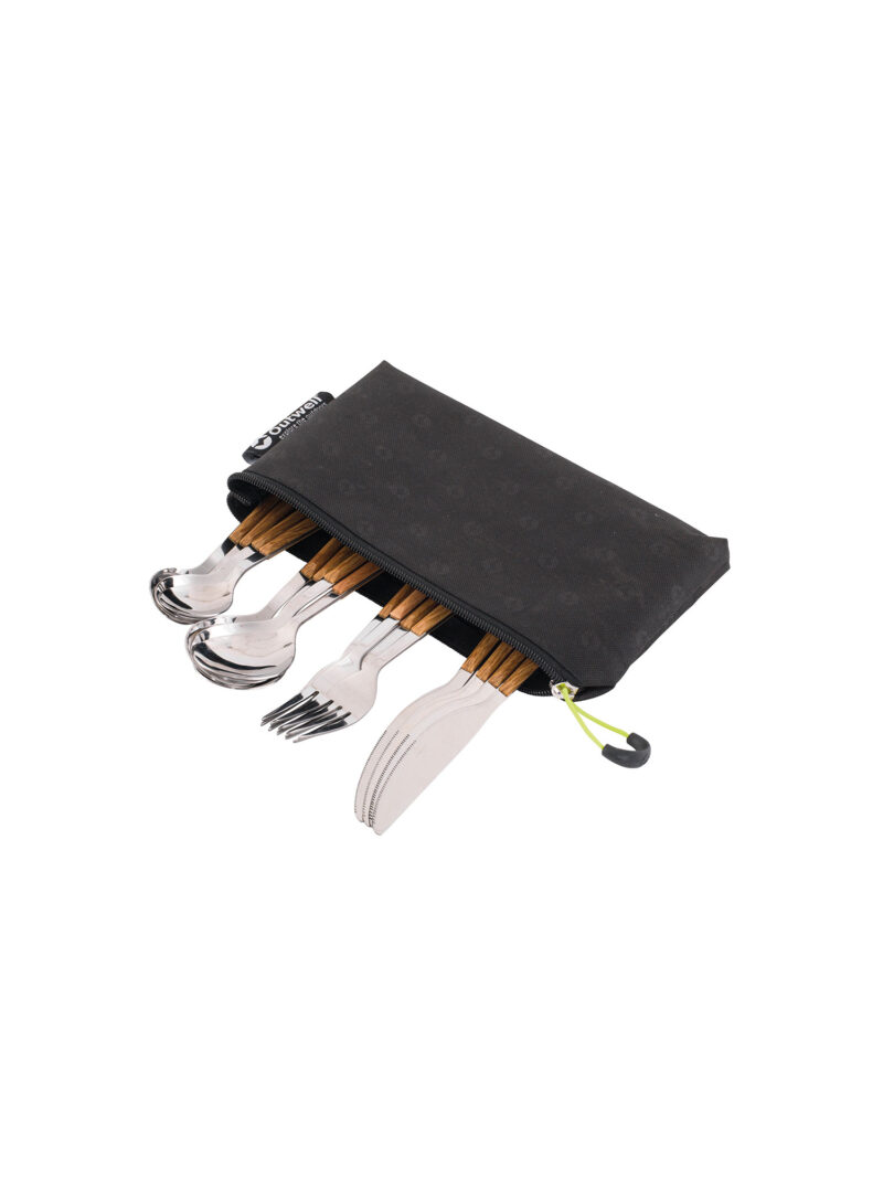 Tacâmuri de voiaj Outwell Pouch Cutlery Set Deluxe