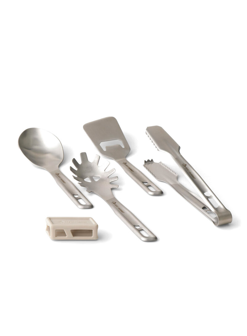 Tacâmuri de voiaj Sea to Summit Detour SL Steel Utensil Set 4P preţ