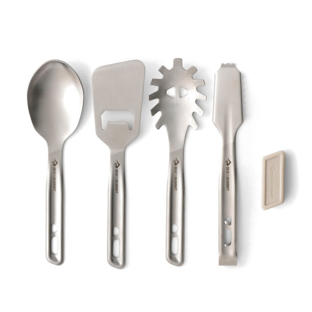 Tacâmuri de voiaj Sea to Summit Detour SL Steel Utensil Set 4P