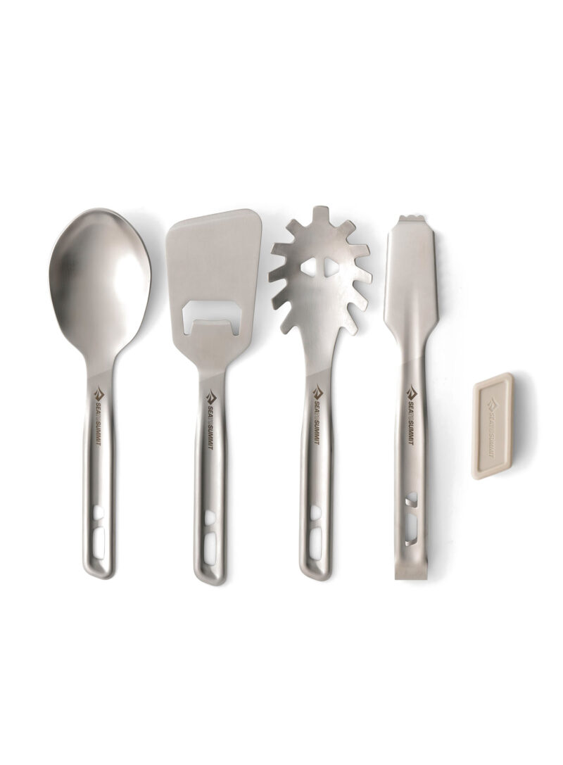 Tacâmuri de voiaj Sea to Summit Detour SL Steel Utensil Set 4P