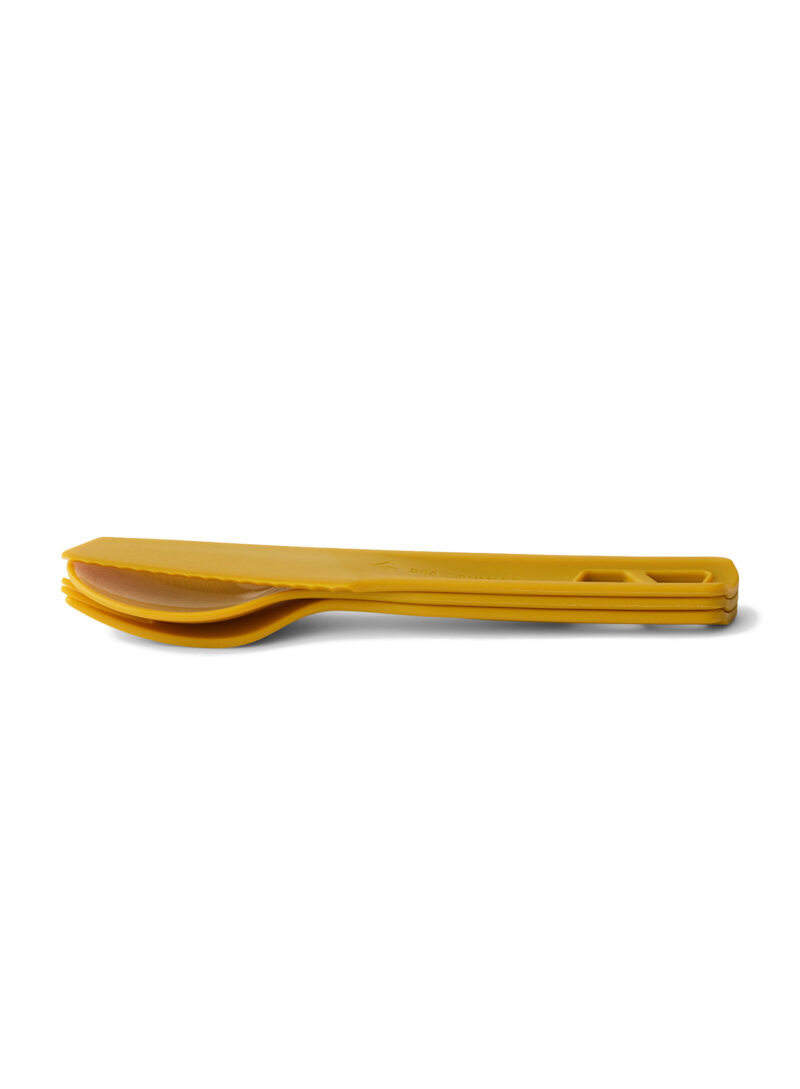 Tacâmuri de voiaj Sea to Summit Passage Cutlery Set 3P - yellow preţ