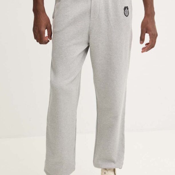 The Kooples pantaloni de trening din bumbac culoarea gri