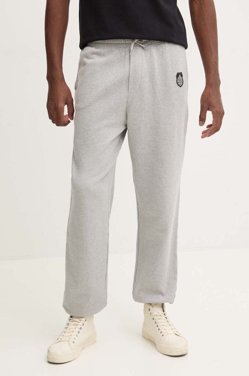 The Kooples pantaloni de trening din bumbac culoarea gri