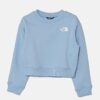 The North Face bluza copii CROP OVERSIZE CUTLINE CREW cu imprimeu