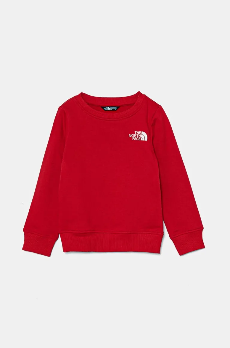 The North Face bluza copii REDBOX REGULAR CREW culoarea rosu