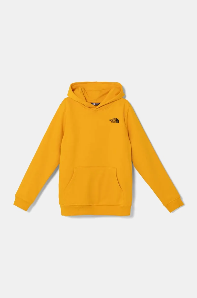 The North Face bluza copii REDBOX REGULAR P/O HOODIE culoarea galben