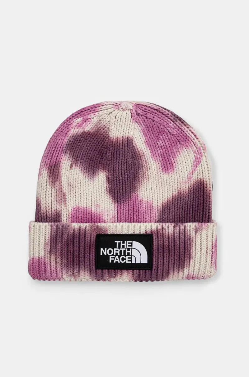 The North Face caciula Tie Dye Logo Box Beanie culoarea violet