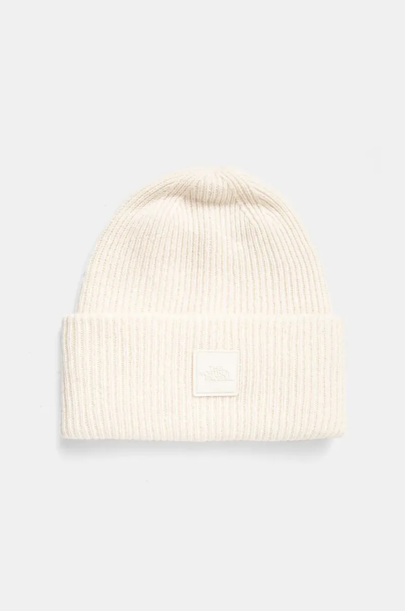 The North Face caciula de lana Urban Patch Beanie culoarea bej