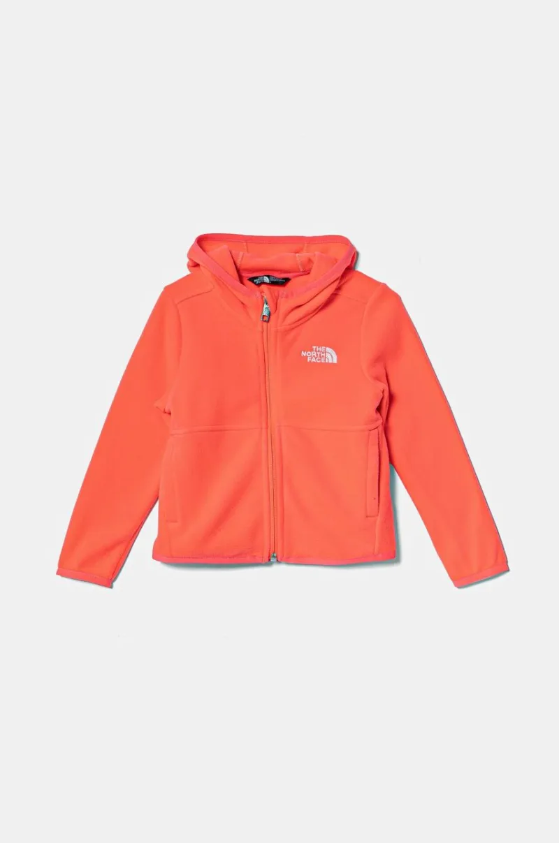 The North Face hanorac polar pentru copii GLACIER F/Z HOODIE culoarea roz