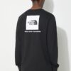 The North Face longsleeve din bumbac M L/S Redbox Tee culoarea negru