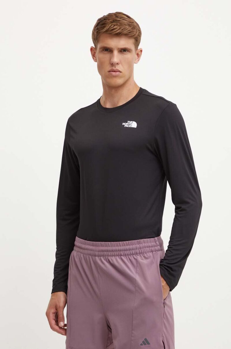 The North Face longsleeve sport 24/7 culoarea negru