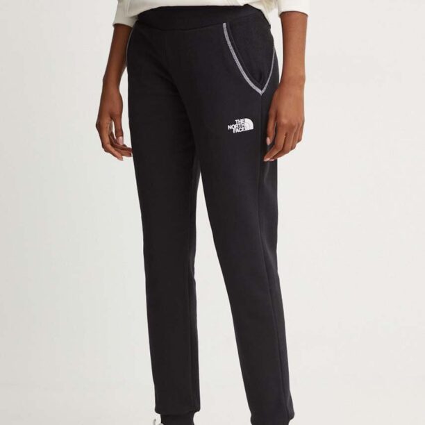 The North Face pantaloni de trening din bumbac Hakuun Jogger culoarea negru