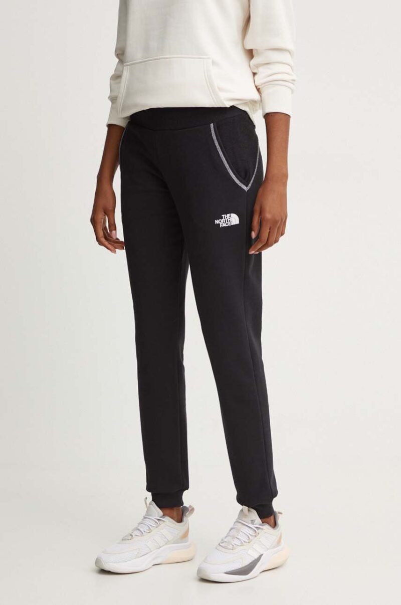 The North Face pantaloni de trening din bumbac Hakuun Jogger culoarea negru