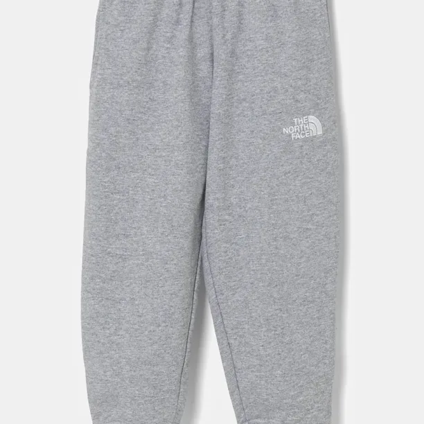 The North Face pantaloni de trening pentru copii ESSENTIAL OVERSIZED JOGGERS culoarea gri