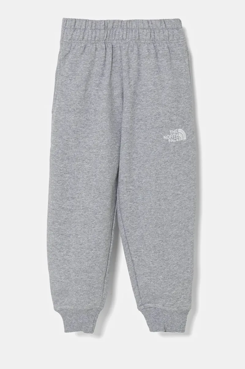 The North Face pantaloni de trening pentru copii ESSENTIAL OVERSIZED JOGGERS culoarea gri