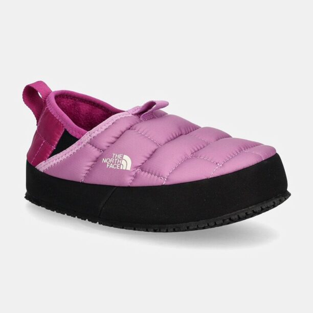 The North Face papuci copii THERMOBALL TRACTION MULE II culoarea violet