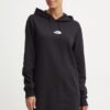 The North Face rochie din bumbac Zumu Hooded Dress culoarea negru