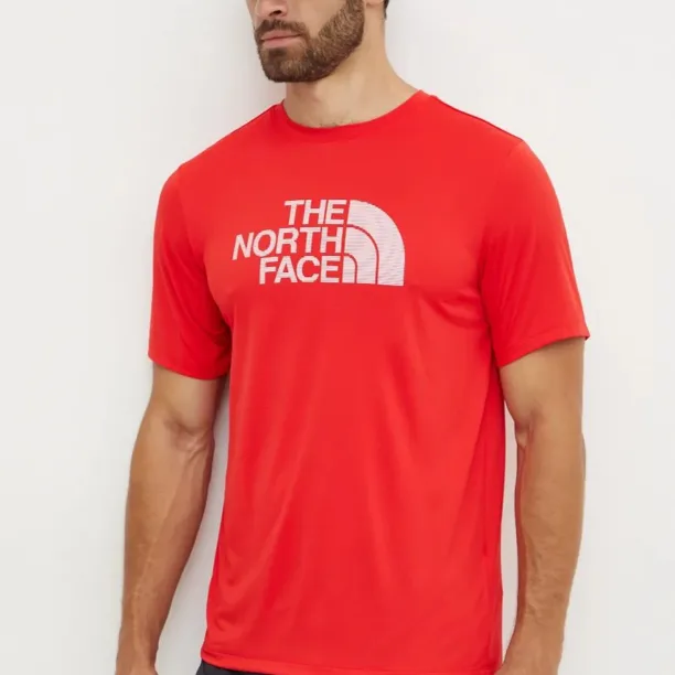 The North Face tricou sport 24/7 Easy culoarea rosu