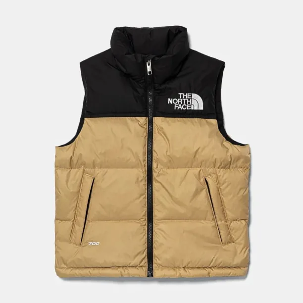 The North Face vesta de puf pentru copii TEEN 1996 RETRO NUPTSE VEST culoarea verde