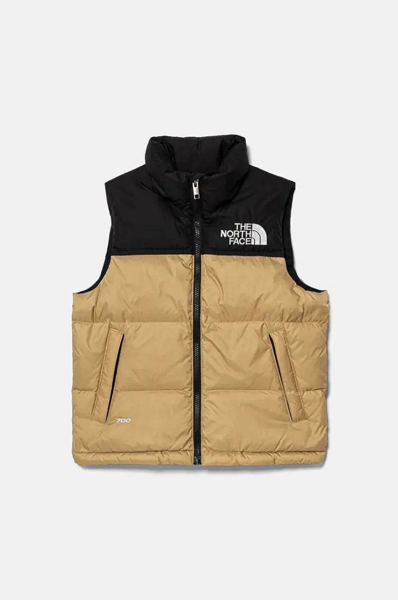 The North Face vesta de puf pentru copii TEEN 1996 RETRO NUPTSE VEST culoarea verde