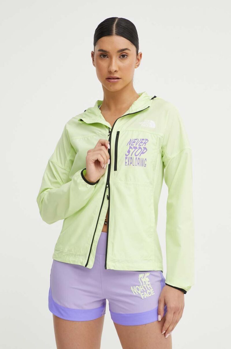 The North Face windbreaker Higher culoarea verde