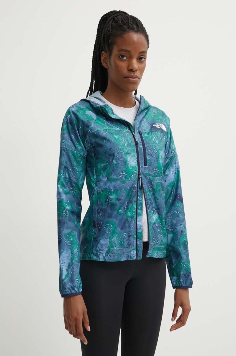 The North Face windbreaker Higher culoarea verde