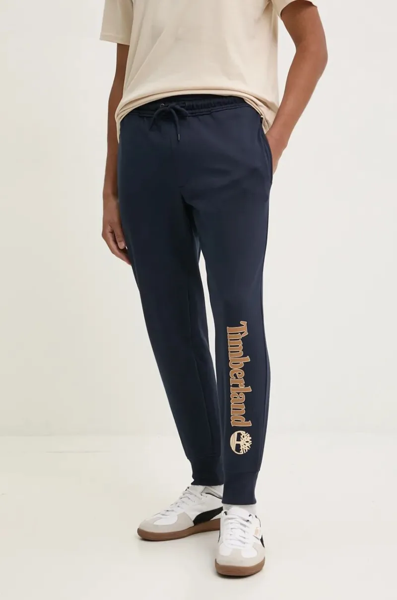 Timberland pantaloni de trening culoarea albastru marin