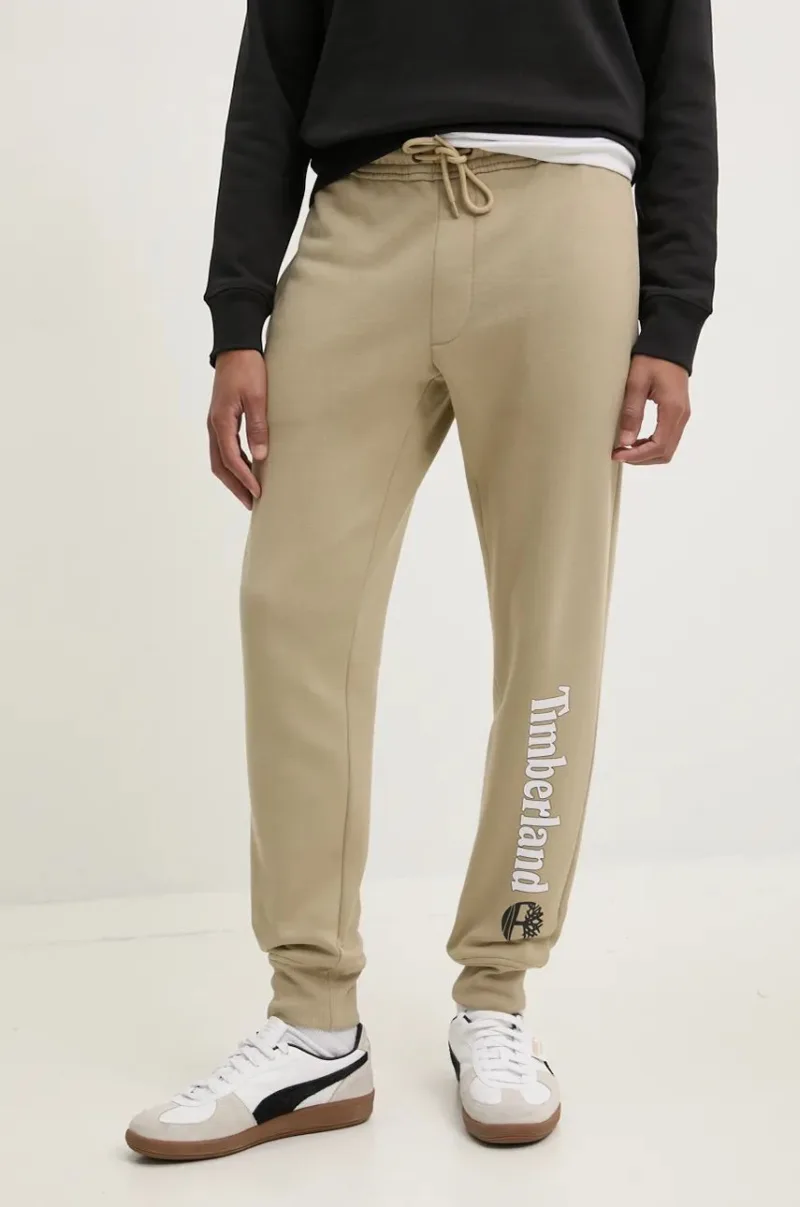 Timberland pantaloni de trening culoarea bej