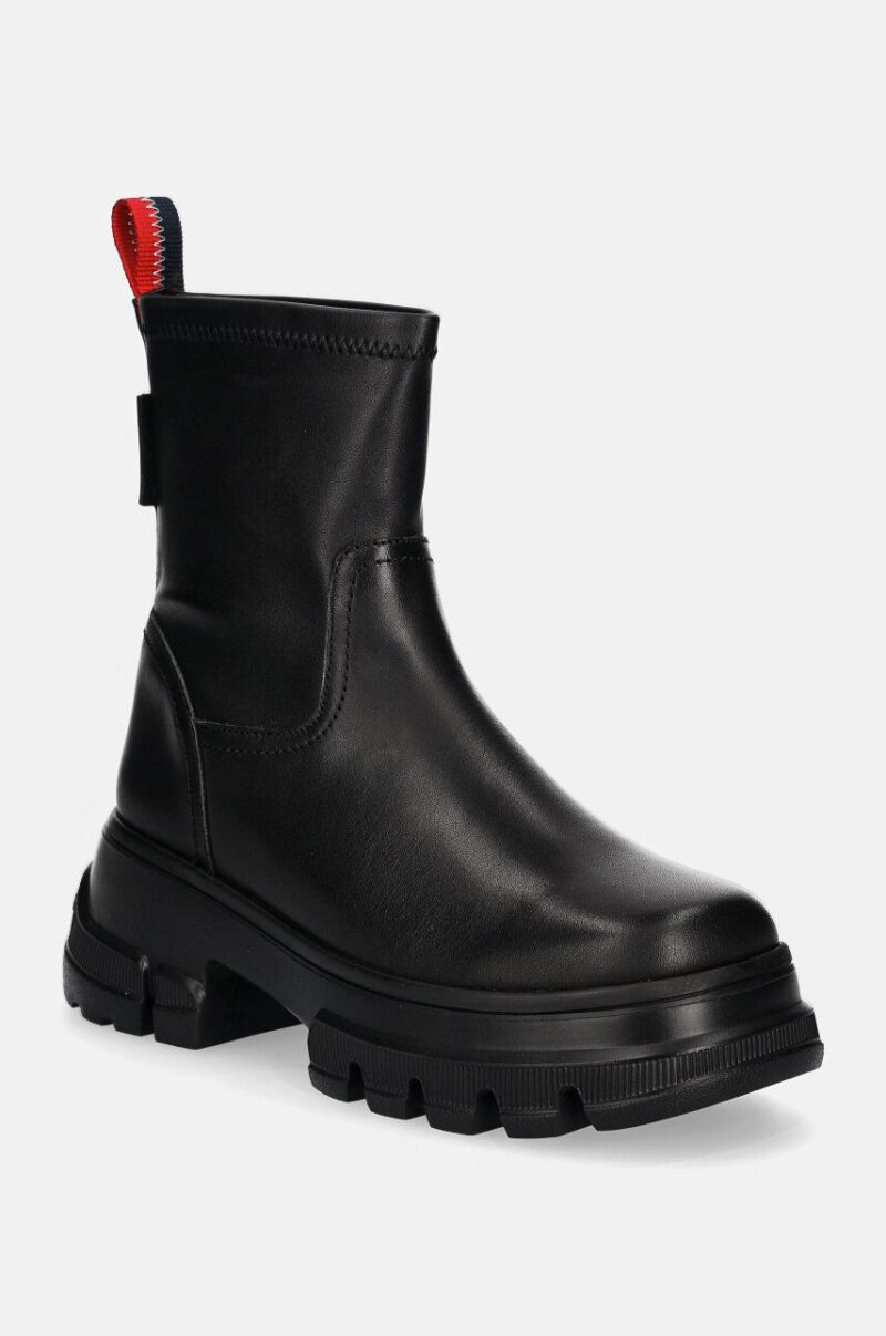 Tommy Jeans botine TJW CHUNKY CHELSEA BOOT MIX MAT femei