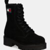 Tommy Jeans botine TJW URBAN LACE UP SUEDE femei