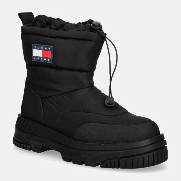 Tommy Jeans cizme de iarna TJM SNOW BOOT culoarea negru