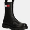 Tommy Jeans ghete chelsea de piele TJW LONG CHELSEA BOOT femei