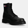 Tommy Jeans ghete de piele TJM LACE UP MID BOOT TUMBLED WL barbati