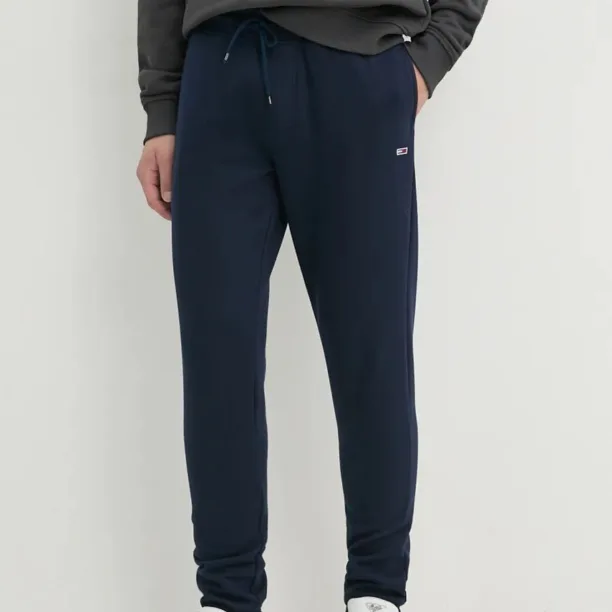 Tommy Jeans pantaloni de trening culoarea albastru marin