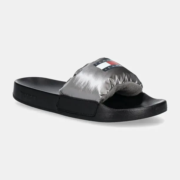 Tommy Jeans papuci TJW INTERESTING MAT POOL SLIDE femei