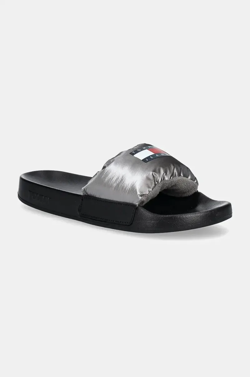 Tommy Jeans papuci TJW INTERESTING MAT POOL SLIDE femei