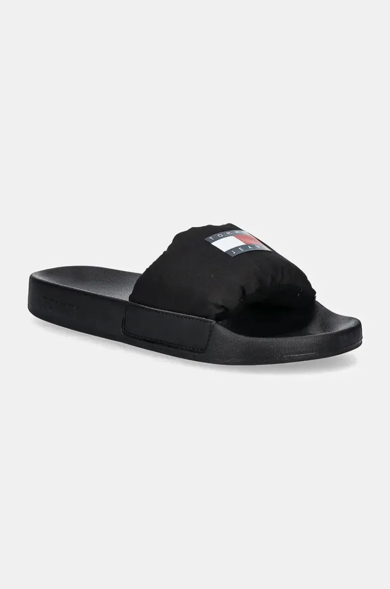 Tommy Jeans papuci TJW INTERESTING MAT POOL SLIDE femei