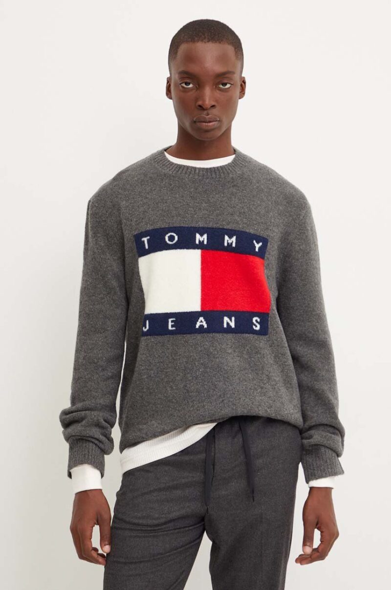 Tommy Jeans pulover din amestec de lana barbati