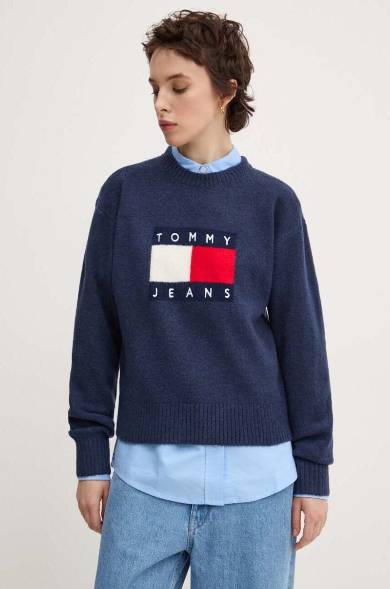 Tommy Jeans pulover din amestec de lana femei