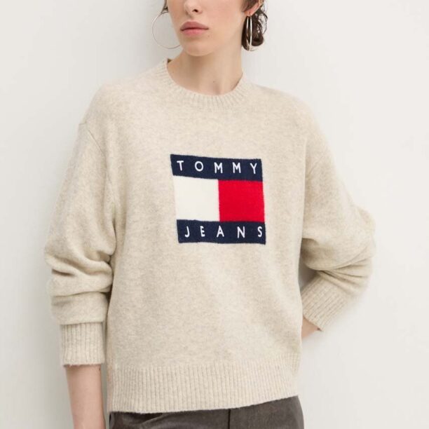 Tommy Jeans pulover din amestec de lana femei