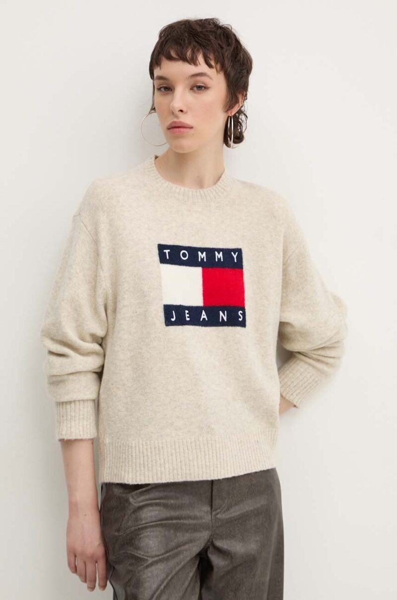 Tommy Jeans pulover din amestec de lana femei