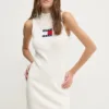 Tommy Jeans rochie culoarea bej