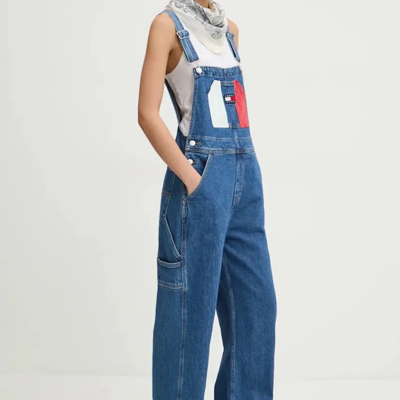 Tommy Jeans salopete din denim DW0DW18208 preţ